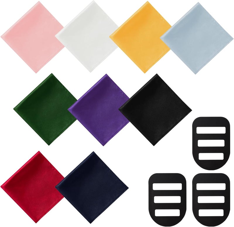 Q&J FABRIC CO. Pocket Squares for Men, 12'' Mens Womens Handkerchiefs with Pocket Square Holder for Suits Wedding Party - Image 1